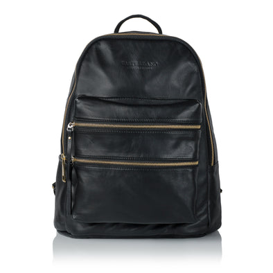 City Leather Backpack - Golden Brass